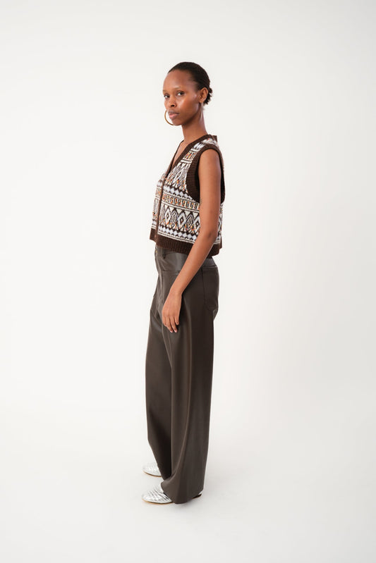 25407-5004 Vest Francescall Vest Dark-Mokka