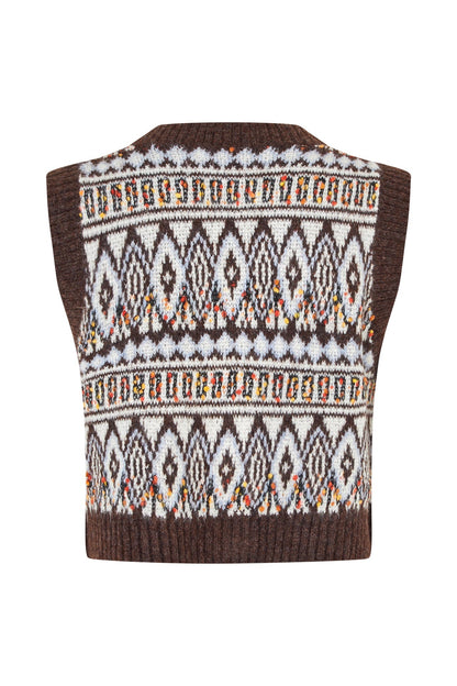 25407-5004 Vest Francescall Vest Dark-Mokka