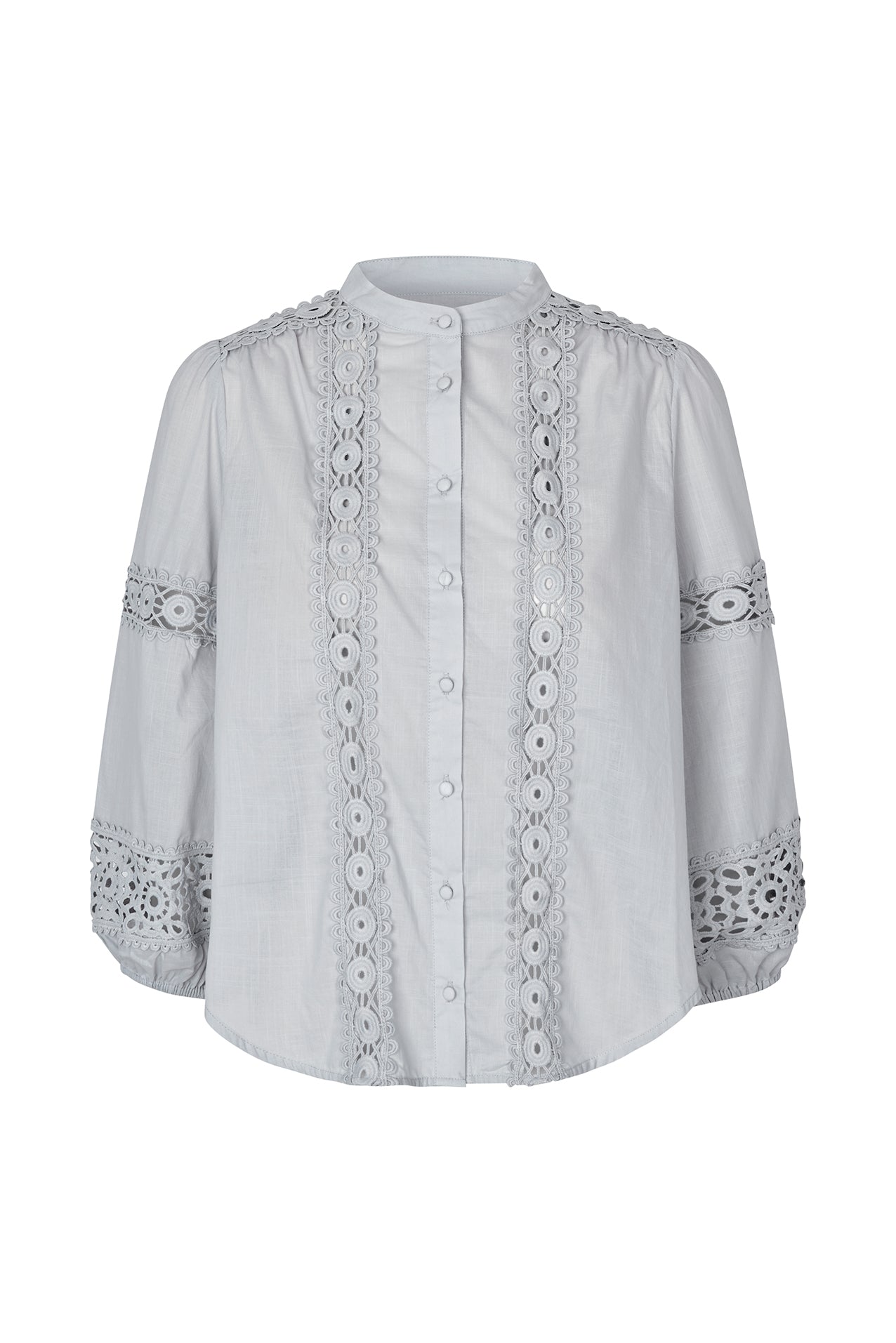 25173-1049 Blou Junell Shirt Ls Dusty-Blue