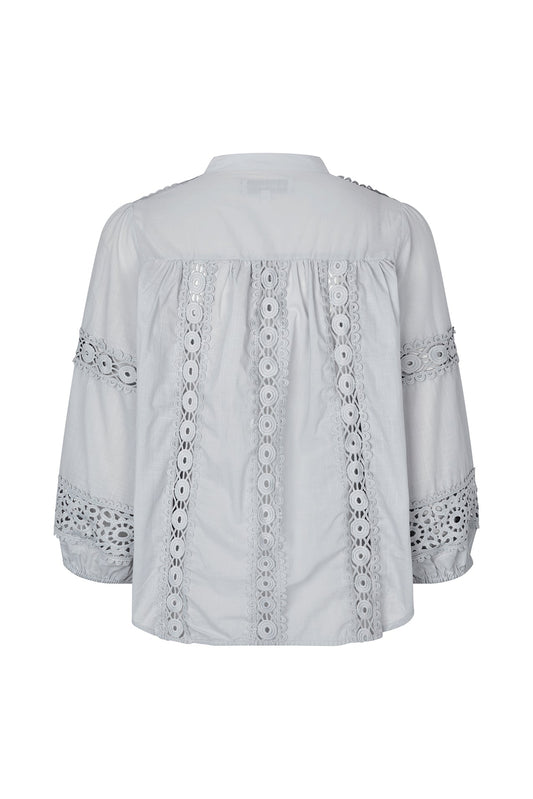 25173-1049 Blou Junell Shirt Ls Dusty-Blue