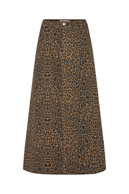 25461-2024 Skir Lunall Maxi Skir Leopard-Print
