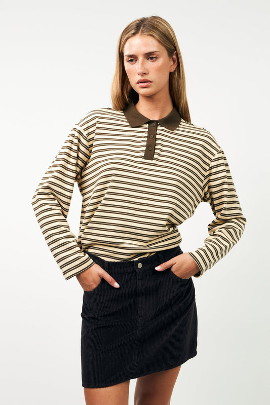 25499-1067 Tshi Mobyll Polo Ls Dark-Mokka