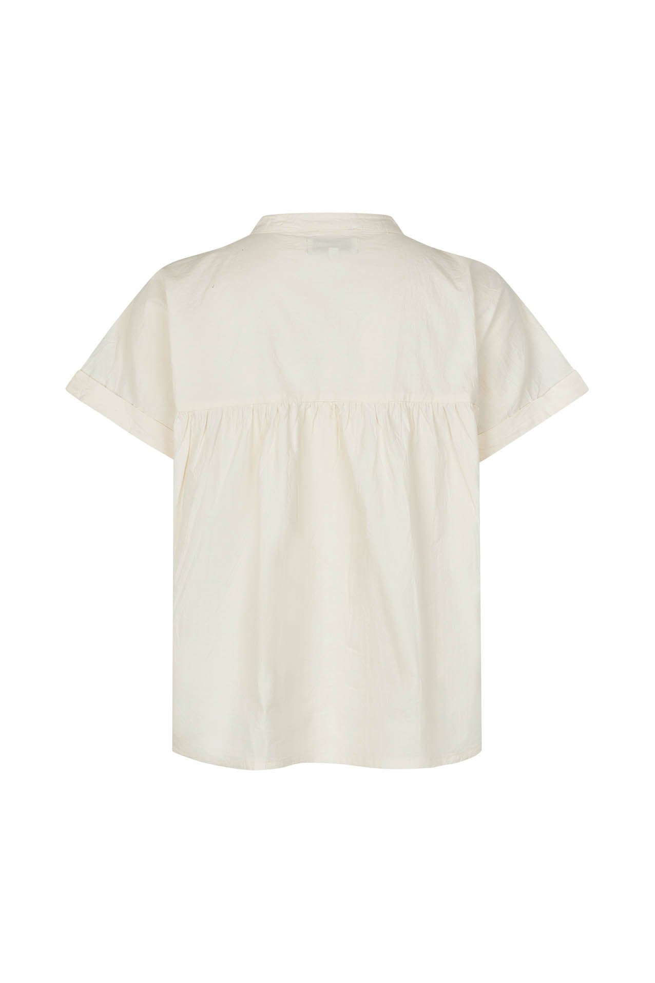 Lollys Laundry | Myall Short-Sleeve Shirt - Cream with Woven Detail
