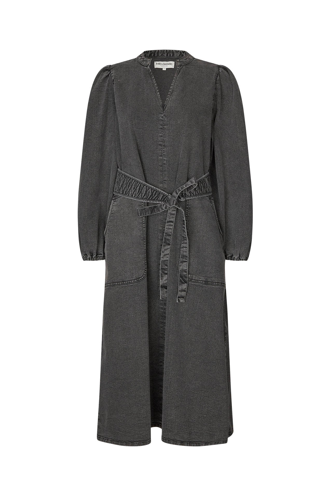 25454-3030 Dres Parisll Midi Dre Washed-Black