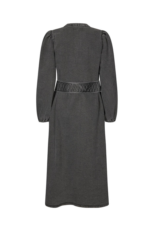 25454-3030 Dres Parisll Midi Dre Washed-Black