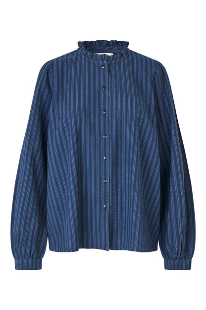 25442-1029 Blou River Shirt Str Stripe