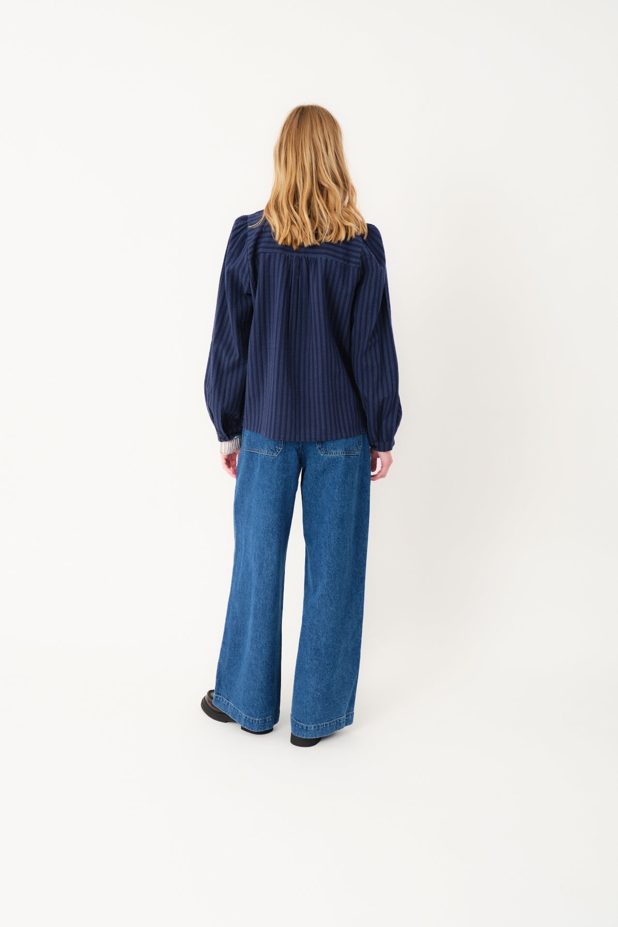 25442-1029 Blou River Shirt Str Stripe