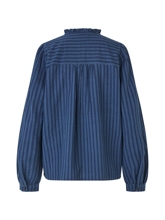 25442-1029 Blou River Shirt Str Stripe