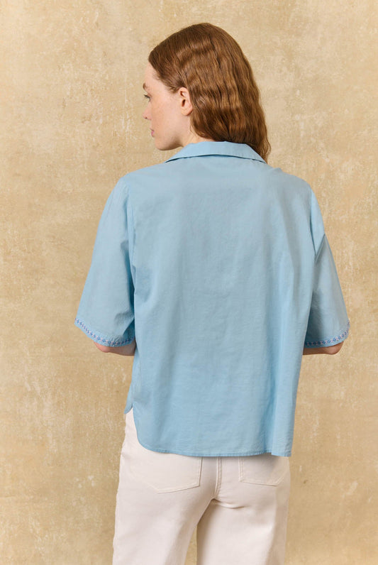 Blouse Emilius Stone-Blue