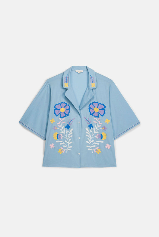 Blouse Emilius Stone-Blue