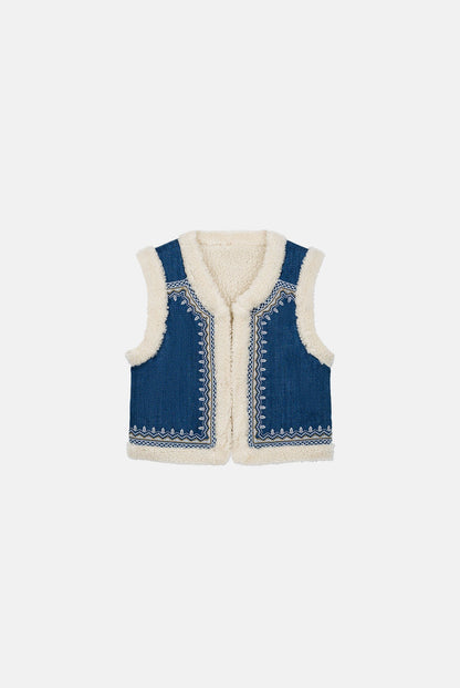 Gilet R0094 Figara Stone-Blue