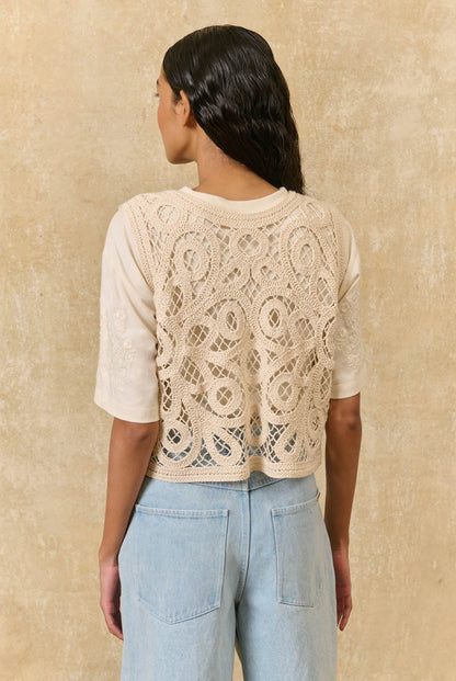 Louise Misha | Gloria Ficelle Knitted Cotton Top
