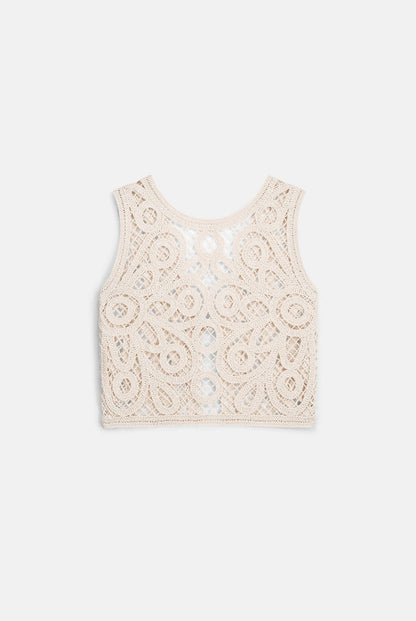 Louise Misha | Gloria Ficelle Knitted Cotton Top