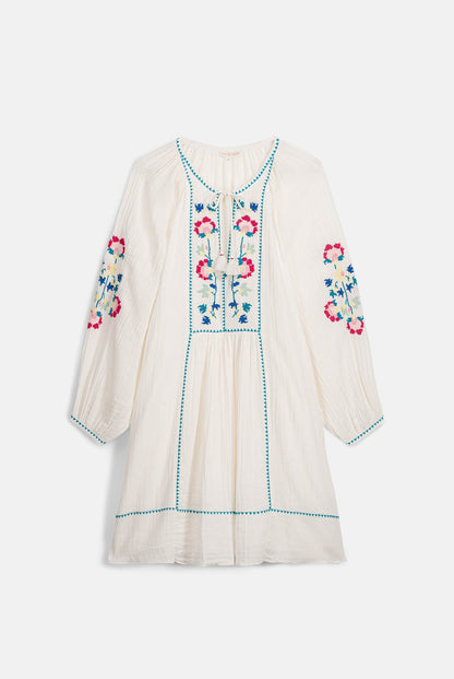 Louise Misha | Janicianne Dress - Off-White Cotton Gauze