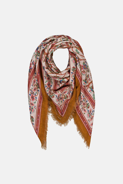 Scarf W0112 Mekness Cream-Bluebell-Grove