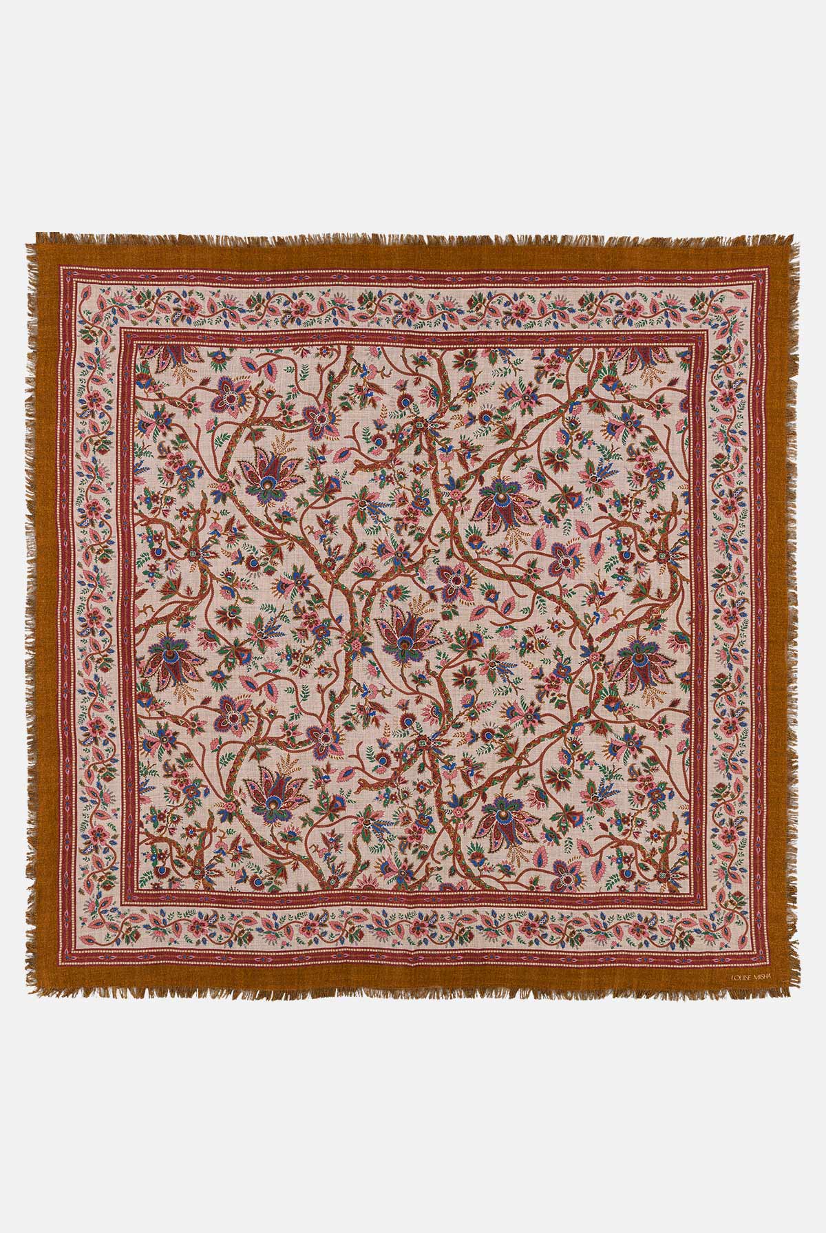 Scarf W0112 Mekness Cream-Bluebell-Grove