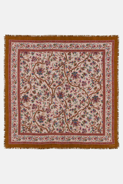 Scarf W0112 Mekness Cream-Bluebell-Grove