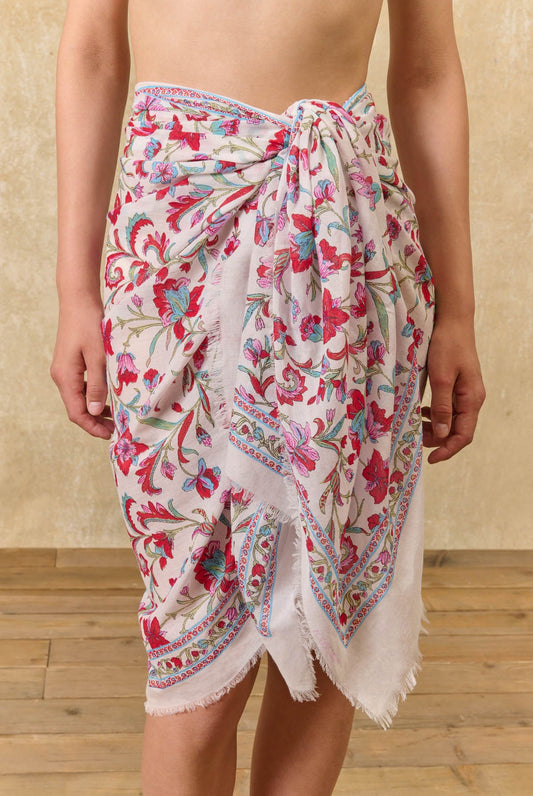 Scarf Playa Cream-Floral-Haven