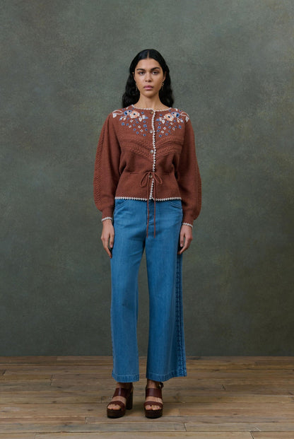 Cardigan C0145 Sandya Chestnut