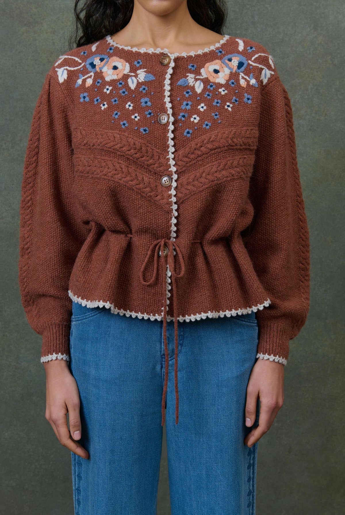 Cardigan C0145 Sandya Chestnut