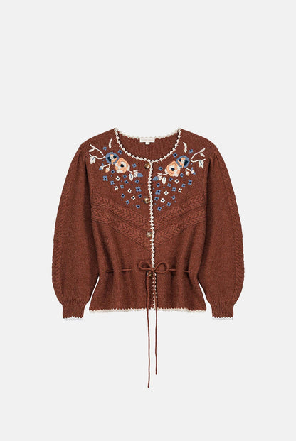 Cardigan C0145 Sandya Chestnut