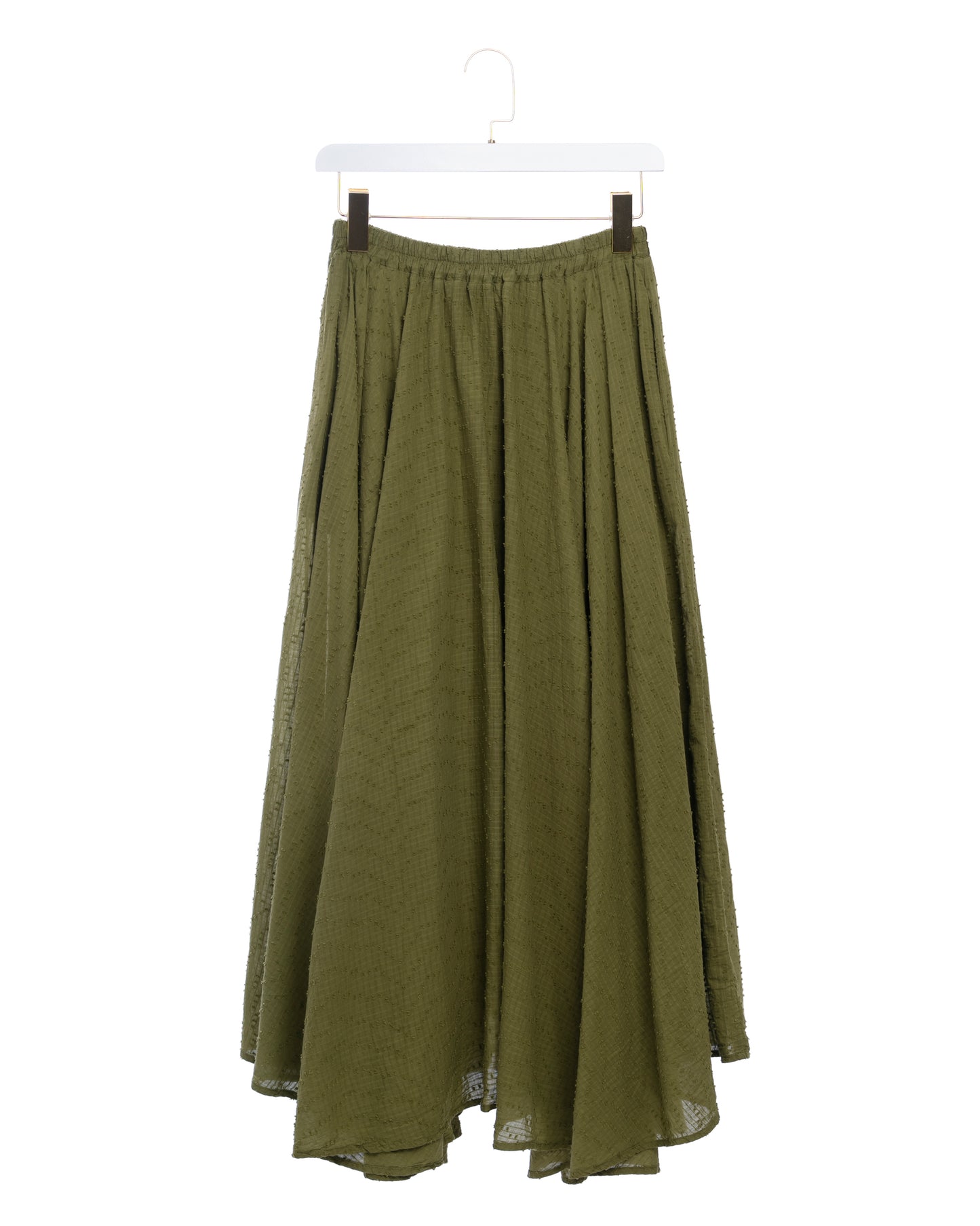 LUCIE NICOLE | Architectural A-Line Skirt - Army Green