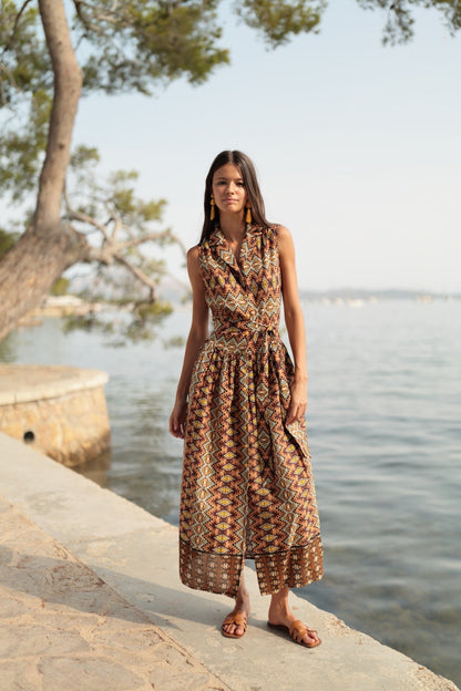 Dress Pe810 Brown
