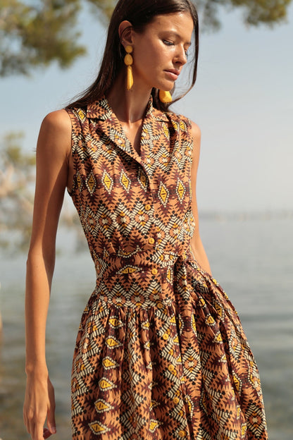 Dress Pe810 Brown