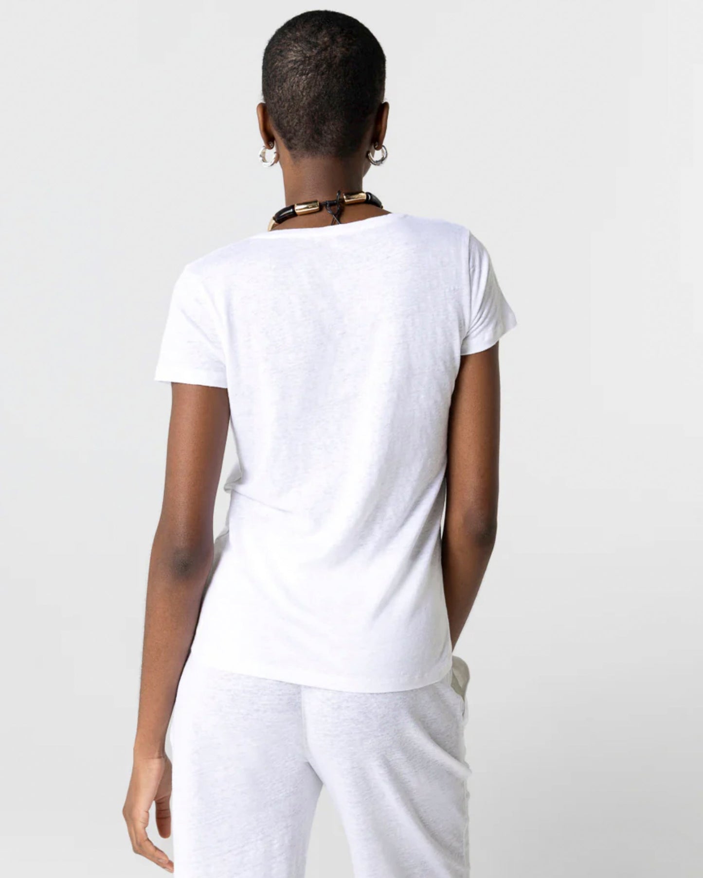 Majestic | Boatneck T-Shirt - Three-Quarter Sleeve in White