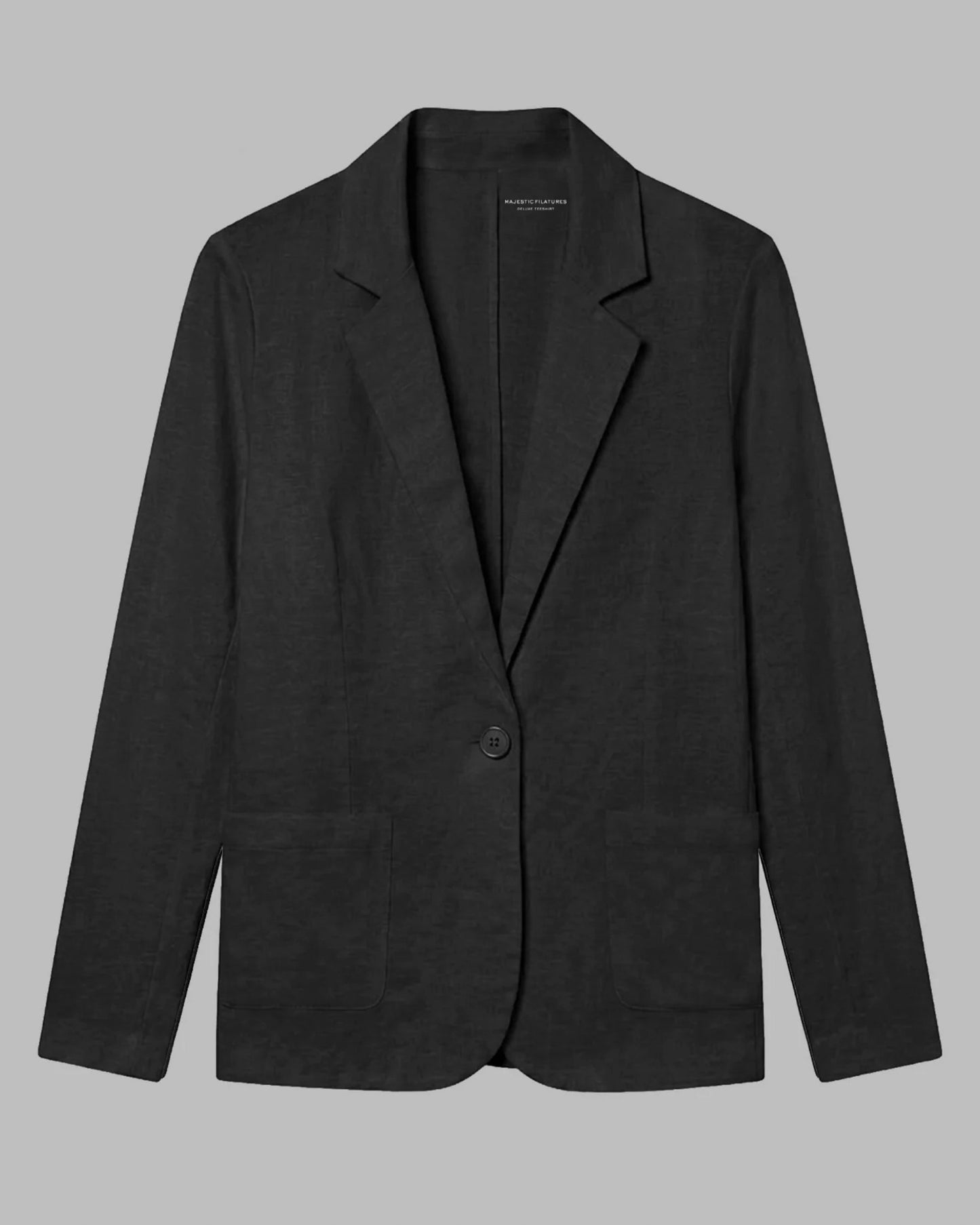 Majestic | Fitted French Terry Blazer - Black