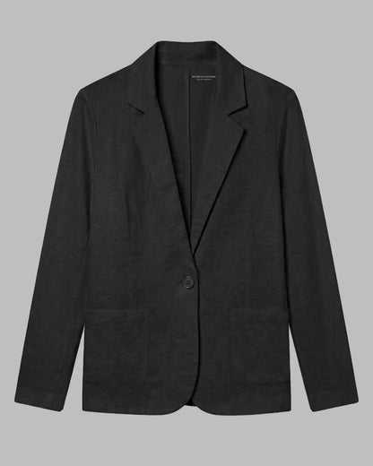 Majestic | Fitted French Terry Blazer - Black