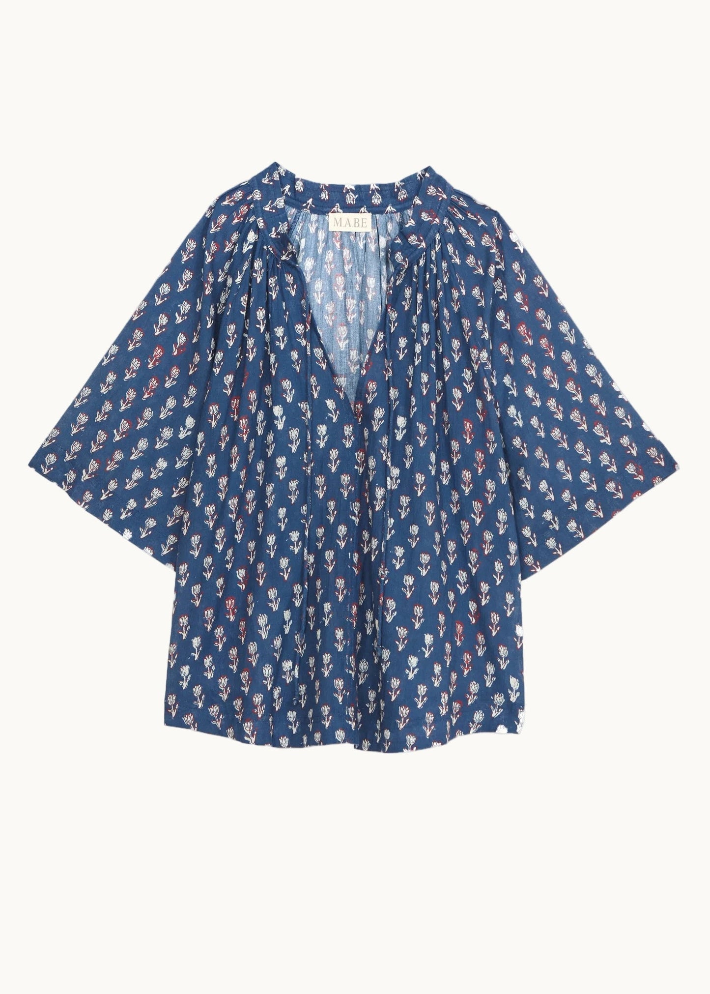 Blouse Ari Print Ss Top Indigo