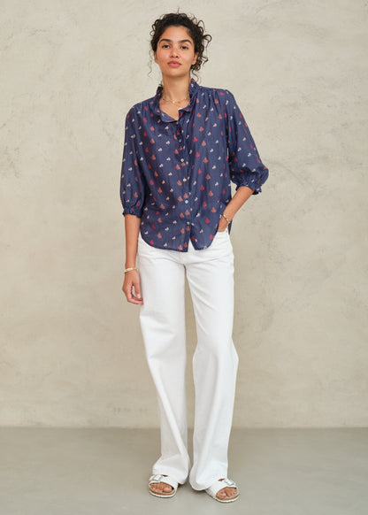 Blouse Auden Ls Top Navy