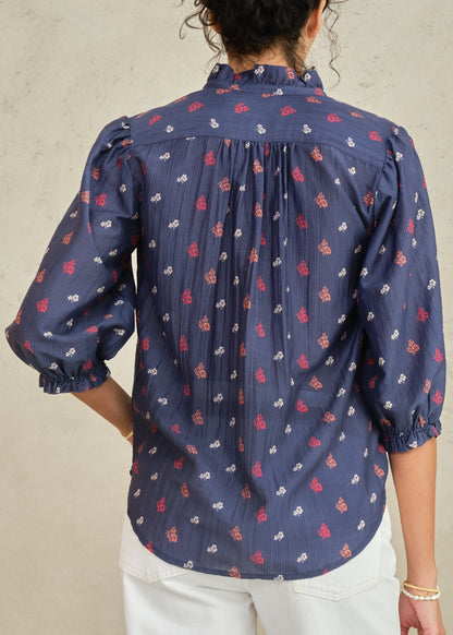 Blouse Auden Ls Top Navy