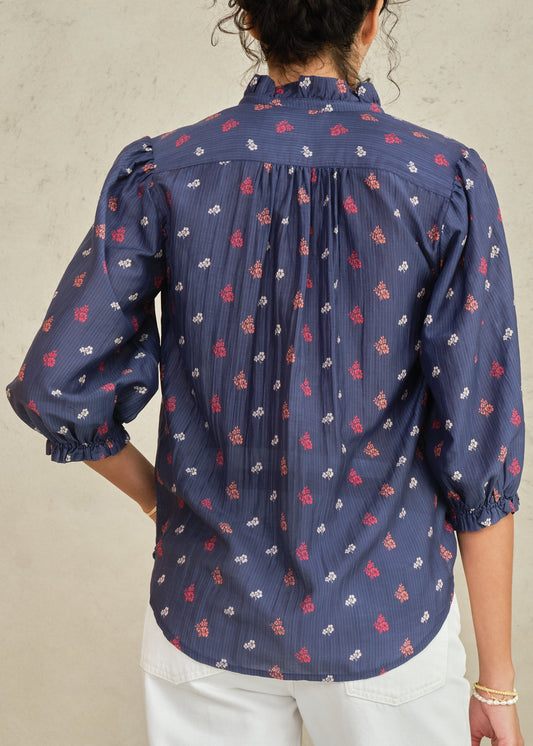 Blouse Auden Ls Top Navy