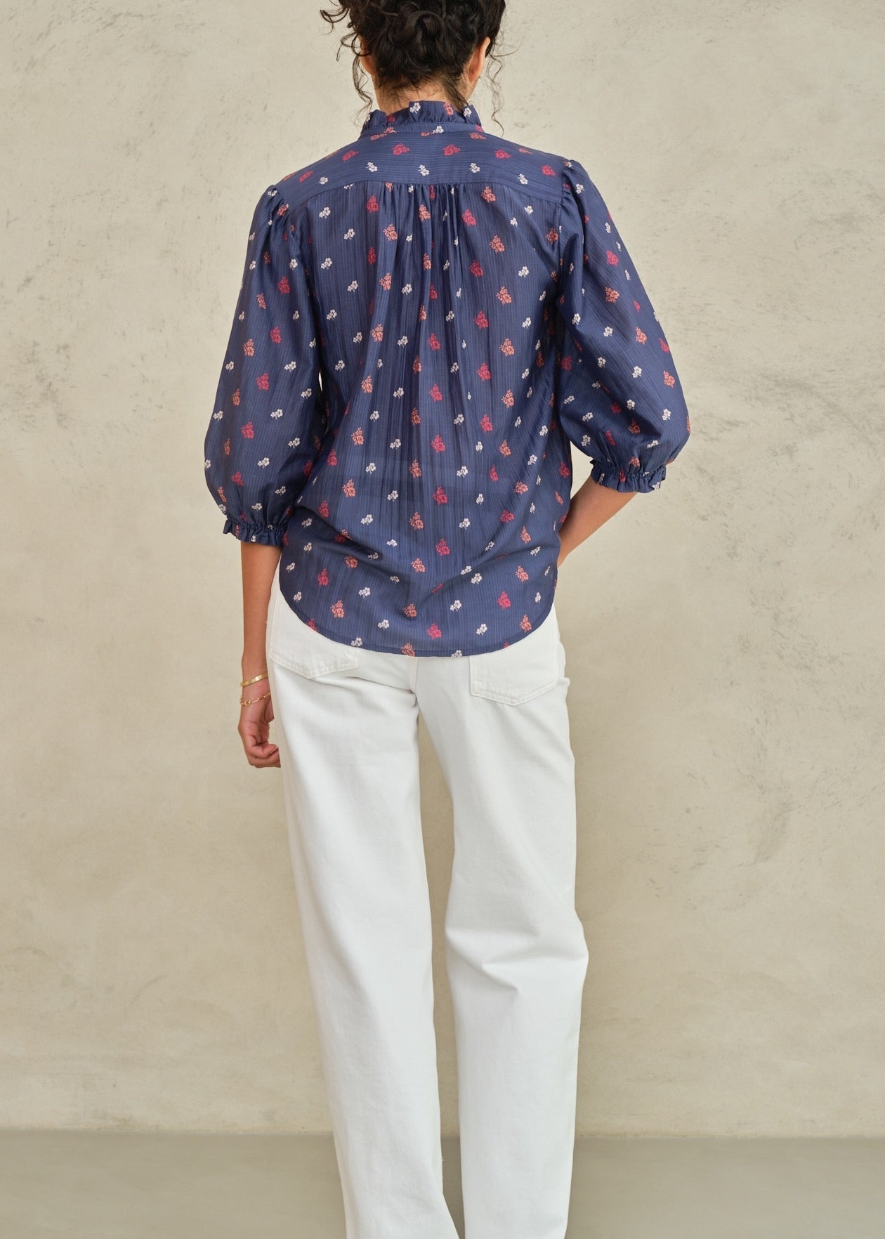 Blouse Auden Ls Top Navy