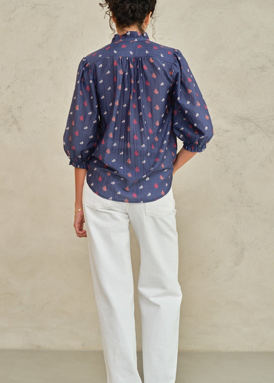 Blouse Auden Ls Top Navy
