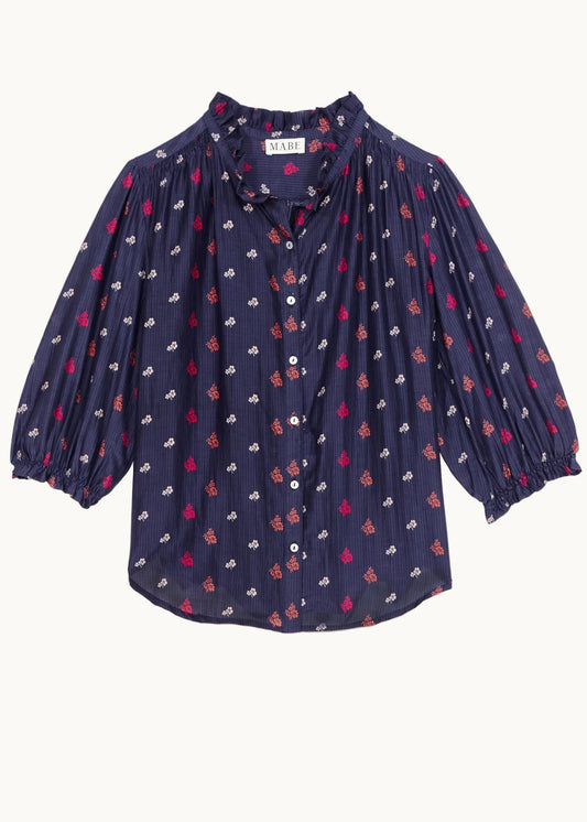 Blouse Auden Ls Top Navy