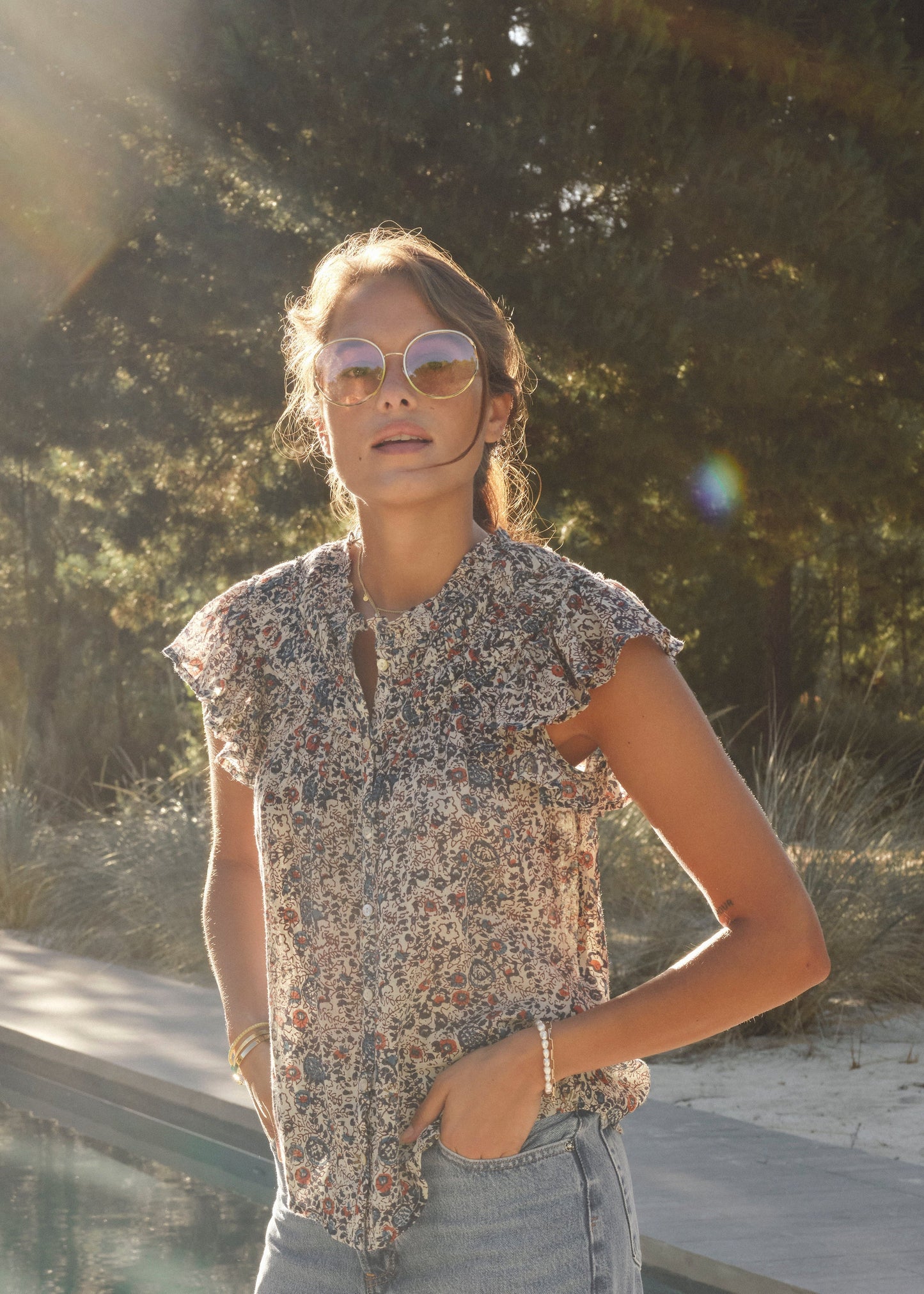 Blouse Cass 749688 Indigo-Rust