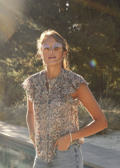 Blouse Cass 749688 Indigo-Rust