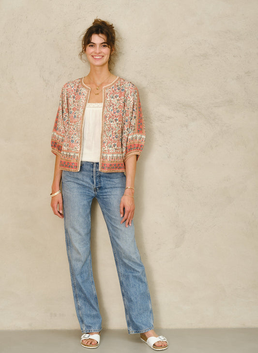 Jacket 646046 Cass Print Jkt Coral