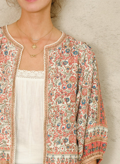 Jacket 646046 Cass Print Jkt Coral