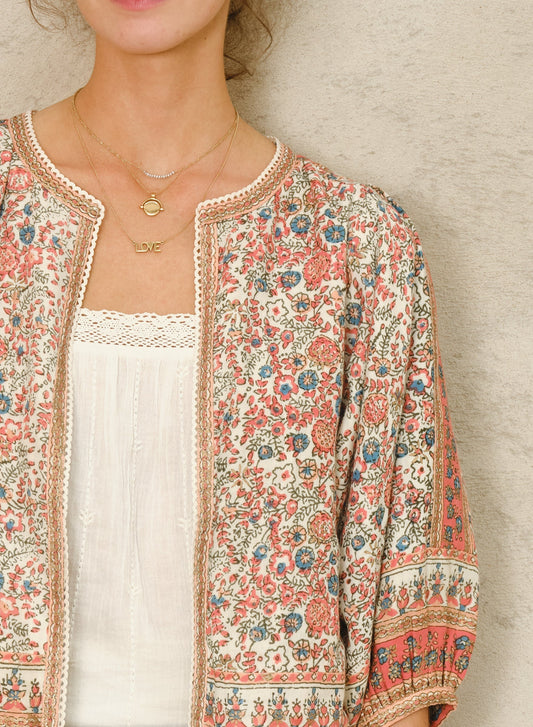 Jacket 646046 Cass Print Jkt Coral