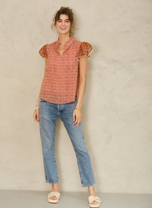 Blouse 642661 Dana Ss Top Red