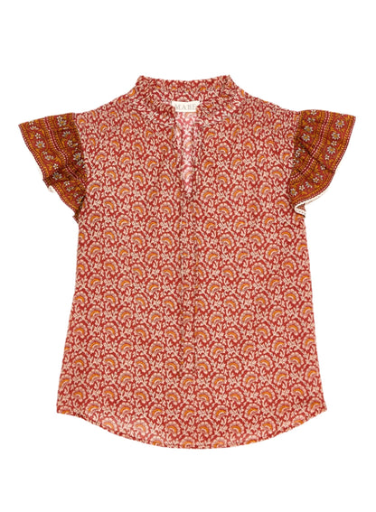 Blouse 642661 Dana Ss Top Red