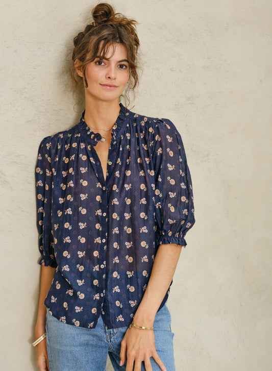 Blouse 640346 Dulcie Ls Top Navy