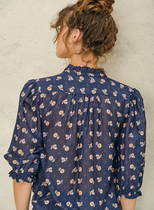 Blouse 640346 Dulcie Ls Top Navy