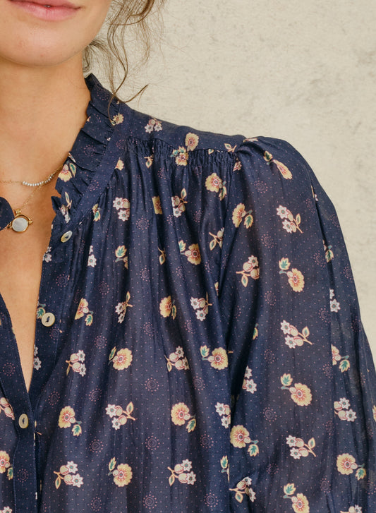 Blouse 640346 Dulcie Ls Top Navy