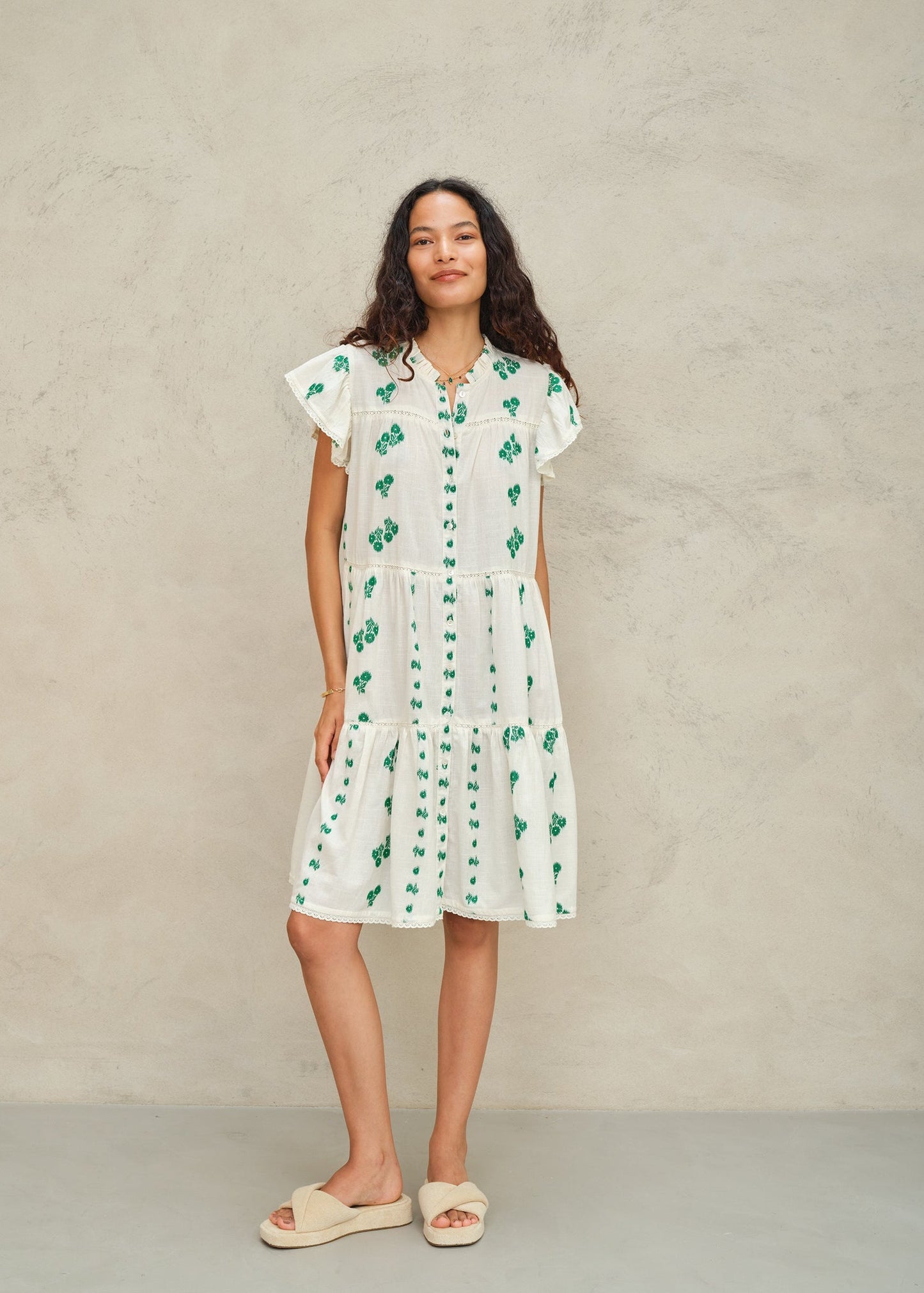 MABE | Iris Frill Tiered Sundress - Floral Cotton