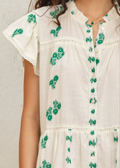 MABE | Iris Frill Tiered Sundress - Floral Cotton